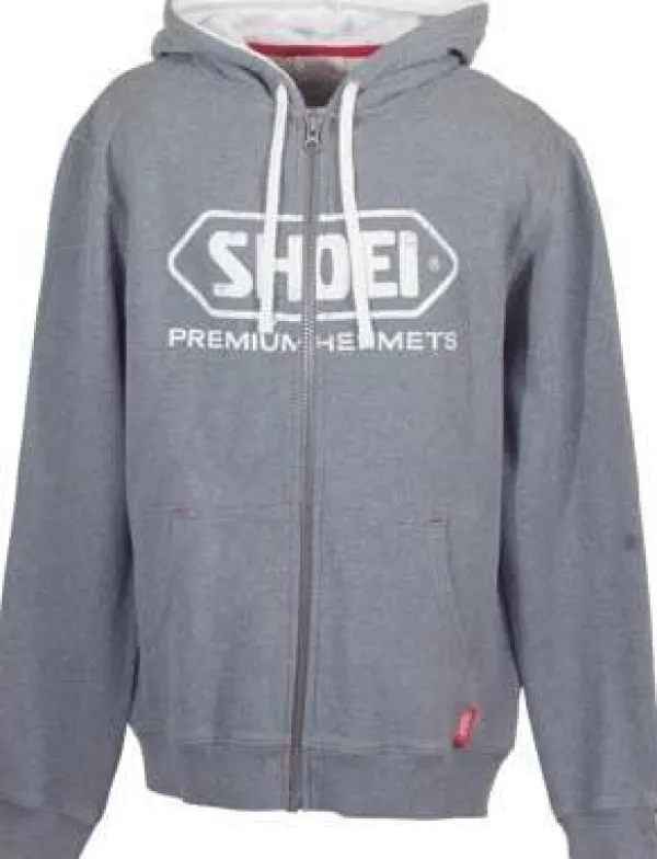 Shoei Zip Hoody Grey> Motorhoodies|Motor Merchandise