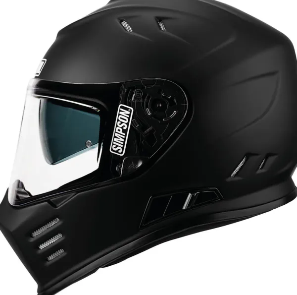 Simpson Venom Matt Black 06> Integraalhelmen|Helmen Met Zonnevizier