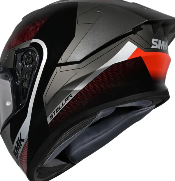 SMK Stellar Flight Grey/Red> Integraalhelmen
