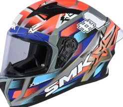 SMK Stellar Uno Sport Red/Blue> Integraalhelmen