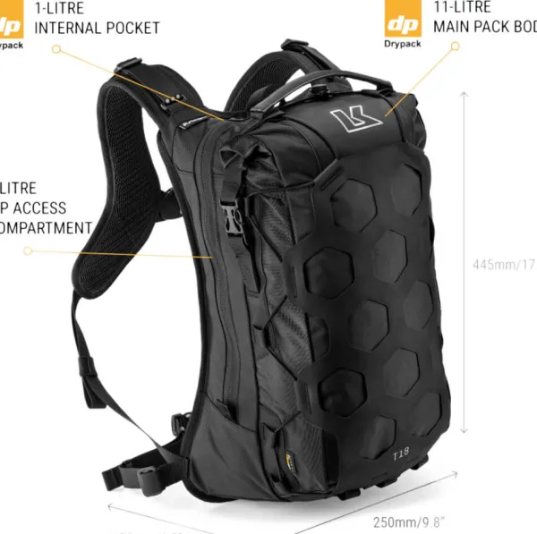Kriega Trail 18 Black 144> Rugzakken