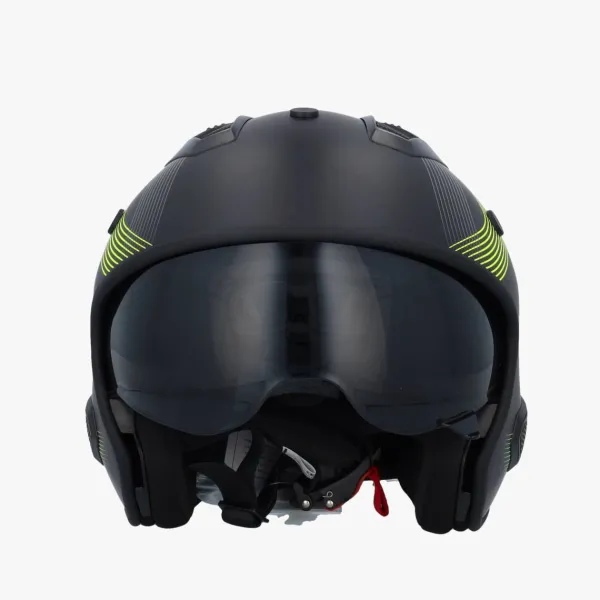 VITO Bruzano Matt Black/Fluo> Jethelmen|Helmen Met Zonnevizier