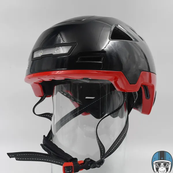 VITO E-City Gloss Black/Red> Fietshelmen