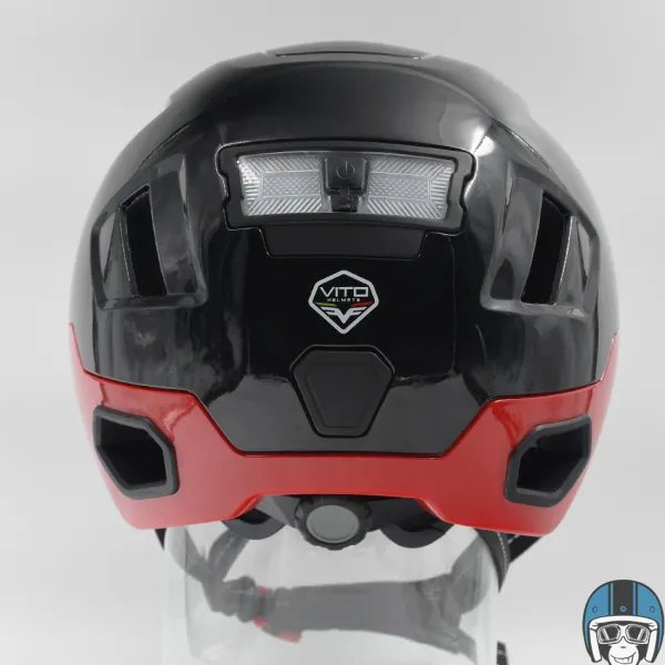VITO E-City Gloss Black/Red> Fietshelmen