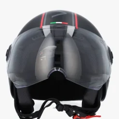 VITO Jet Loreto Fashion Mat Zwart>DAMES Vespa Helmen|Jethelmen