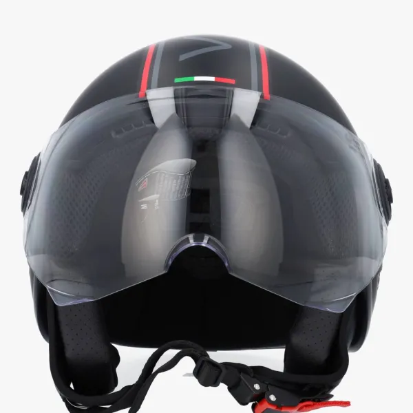 VITO Jet Loreto Fashion Mat Zwart>DAMES Vespa Helmen|Jethelmen