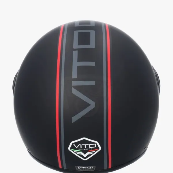 VITO Jet Loreto Fashion Mat Zwart>DAMES Vespa Helmen|Jethelmen