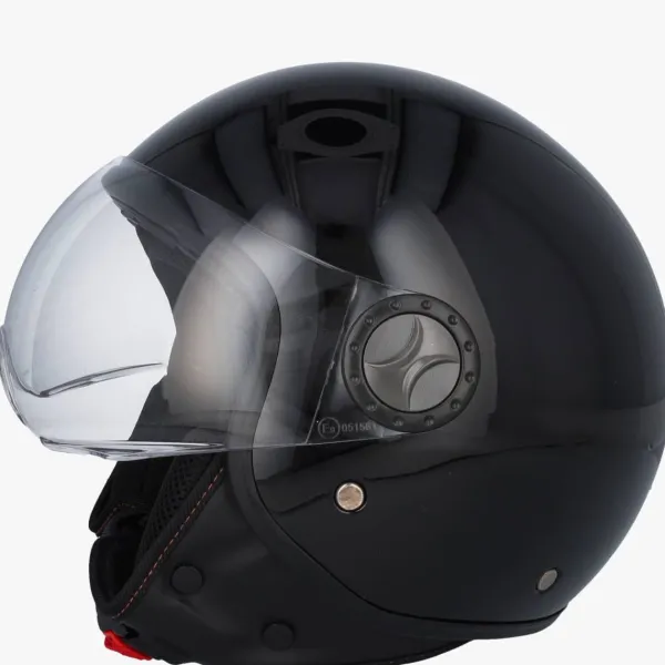 VITO Jet Loreto scooterhelm glanszwart>DAMES Vespa Helmen|Jethelmen