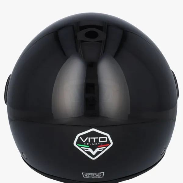 VITO Jet Loreto scooterhelm glanszwart>DAMES Vespa Helmen|Jethelmen