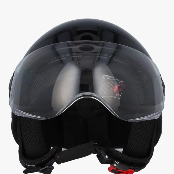 VITO Jet Loreto scooterhelm glanszwart>DAMES Vespa Helmen|Jethelmen
