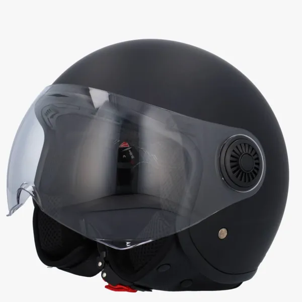 VITO Jet Loreto scooterhelm matzwart>DAMES Vespa Helmen|Jethelmen