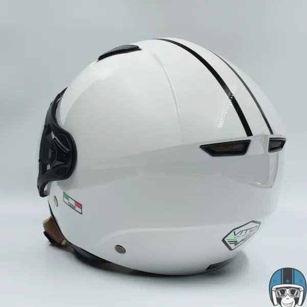 VITO Jet Moda Glans Wit>DAMES Vespa Helmen|Jethelmen