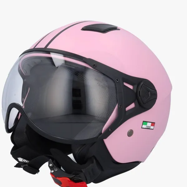 VITO Jet Moda Mat Roze>DAMES Vespa Helmen|Jethelmen