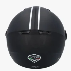 VITO Jet Moda Mat Zwart>DAMES Vespa Helmen|Jethelmen