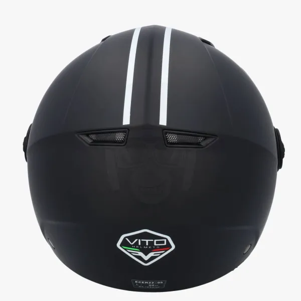 VITO Jet Moda Mat Zwart>DAMES Vespa Helmen|Jethelmen