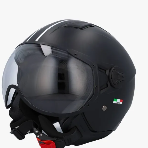 VITO Jet Moda Matzwart Black Edition>DAMES Vespa Helmen|Jethelmen