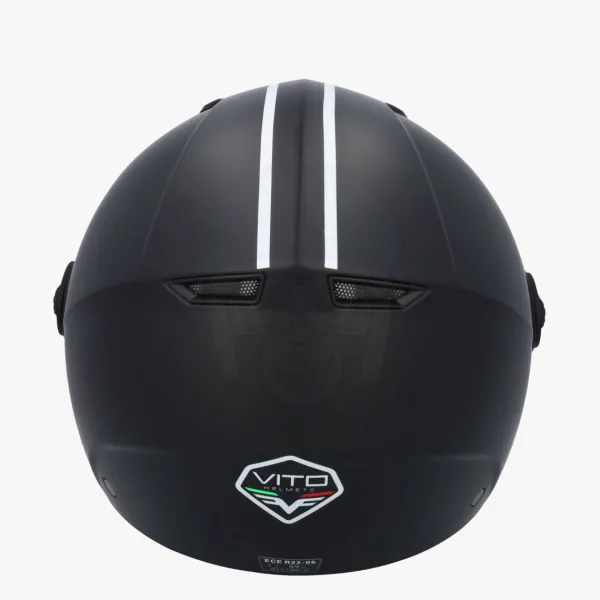 VITO Jet Moda Matzwart Black Edition>DAMES Vespa Helmen|Jethelmen