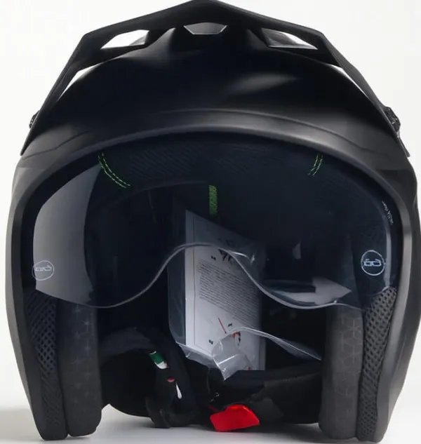VITO Jet Trial Mat Zwart>DAMES Jethelmen|Helmen Met Zonnevizier
