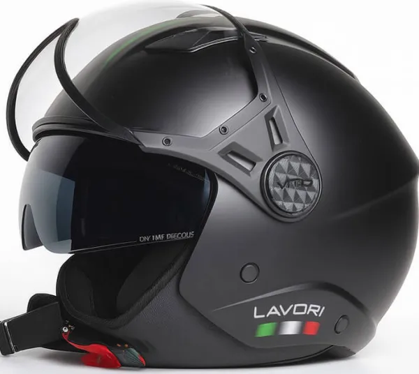 VITO Lavori Mat Zwart Fashion> Jethelmen|Helmen Met Zonnevizier